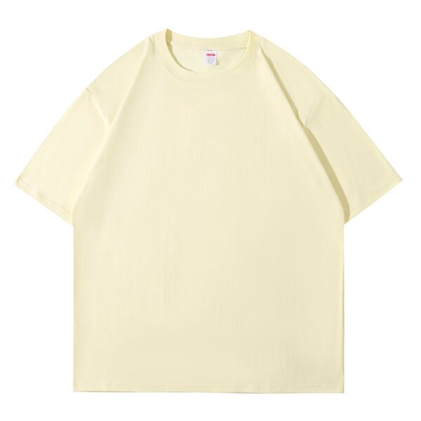220gsm 100% Cotton Solid Crew Neck T-Shirts(Customizable Design) - Image 2