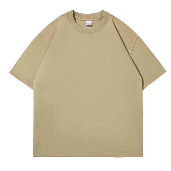 240gsm 100% Cotton Solid Crew Neck T-Shirts(Customizable Design) - Image 4