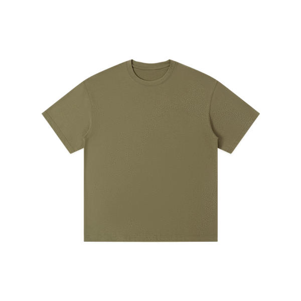 300gsm 100% Cotton Solid Crew Neck T-Shirts(Customizable Design) - Image 6