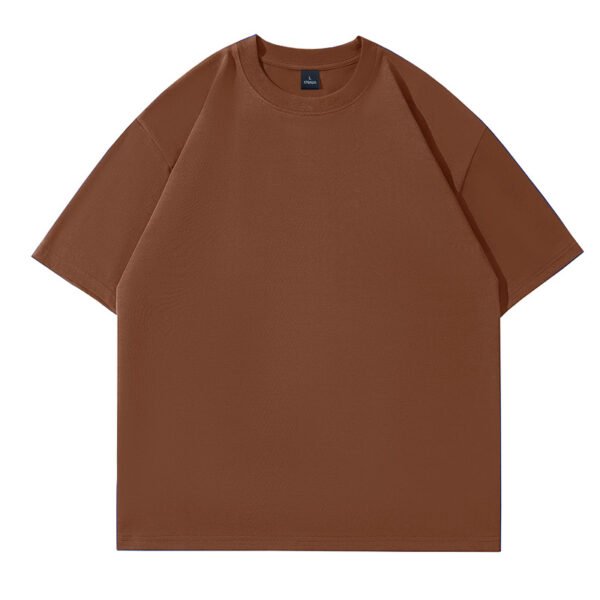 260gsm 100% Cotton Solid Crew Neck T-Shirts(Customizable Design) - Image 7